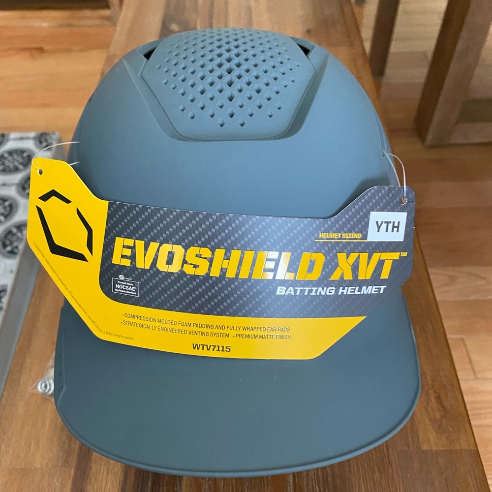 Brand new Wilson Evoshield baseball helmet. Youth small.